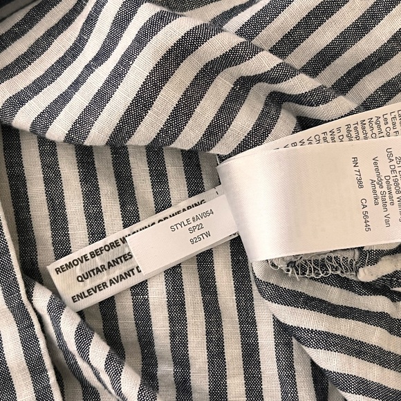 J. Crew | Like new Classic-fit beach shirt in striped linen-cotton blend size XS - Picture 15 of 15